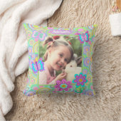 Kute girly aangepaste fotogrens kussen (Deken)