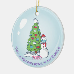 Kute Girly bedankt dat je in mijn steunbubbels ben Keramisch Ornament