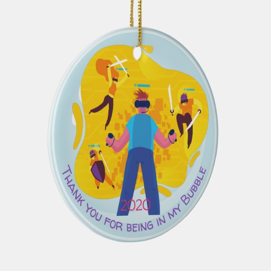 Kute Girly bedankt dat je in mijn steunbubbels ben Keramisch Ornament (Rechts)