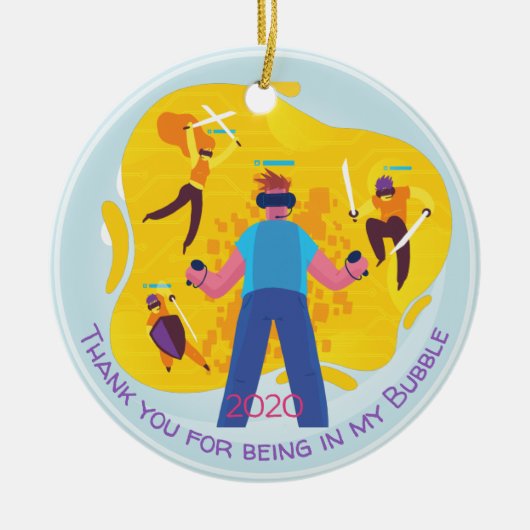 Kute Girly bedankt dat je in mijn steunbubbels ben Keramisch Ornament (Voorkant)