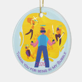 Kute Girly bedankt dat je in mijn steunbubbels ben Keramisch Ornament (Links)