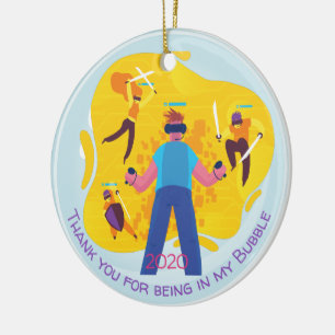 Kute Girly bedankt dat je in mijn steunbubbels ben Keramisch Ornament
