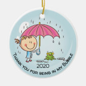 Kute Girly bedankt dat je in mijn steunbubbels ben Keramisch Ornament (Voorkant)