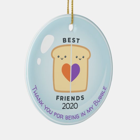 Kute Girly bedankt dat je in mijn steunbubbels ben Keramisch Ornament (Rechts)