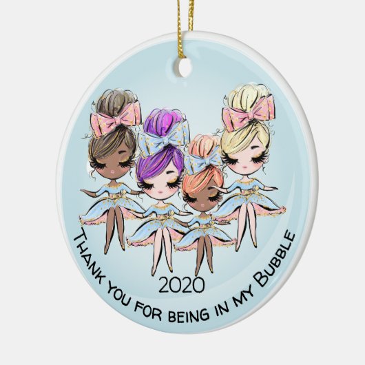 Kute Girly bedankt dat je in mijn steunbubbels ben Keramisch Ornament (Links)