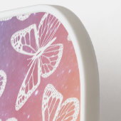 Kute Girly Butterfly Pastel Rainbow Add Jouw naam Pickleball Paddle (Links Detail)