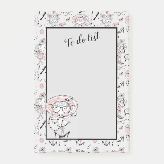 Kute Girly Dress omhoog Post-it® Notes (Voorkant)