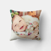 Kute Girly Floral Oerwoud Animals Birth Stats Kussen (Achterkant)