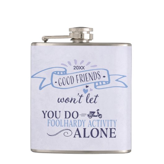 Kute Girly Friendship Heart Typography Quote Heupfles (Voorkant)