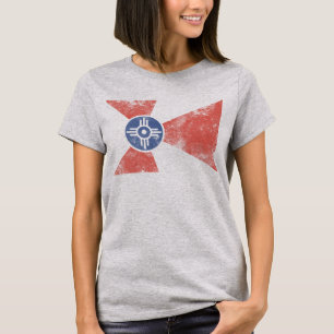 Kute Girly Grunge Flag Wichita Kansas T-shirt