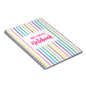 Kute Girly Kinder gestreept ruggengraat van school Notitieboek (Rechterzijde)