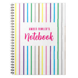 Kute Girly Kinder gestreept ruggengraat van school Notitieboek