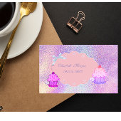 Kute Girly Modern, holografische broodbakkerij Visitekaartje
