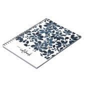 Kute Girly Navy Floral Hoesje Notitieboek (Linkerzijde)