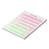 Kute Girly Pastel Pink and Green Weekly Planner Notitieblok (Linkerzijde)
