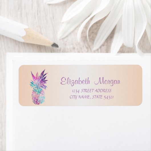 Kute Girly Pineapple Address Label (Insitu)