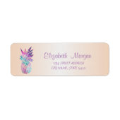 Kute Girly Pineapple Address Label (Voorkant)
