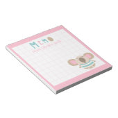 Kute Girly Pink Lijst Koala van bureau Memo Notitieblok (Schuin)