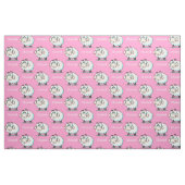 Kute Girly Sheep Pattern met naam op Roze Stof (Fat Quarter)