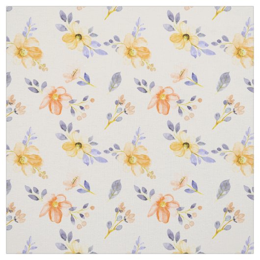 Kute Girly Waterverf Flower Floral Pattern Throw Stof (Swatch)