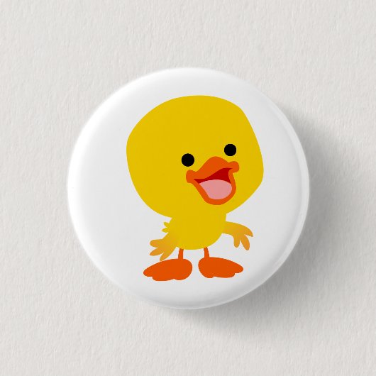 Kute glimlach Cartoon Ducking Button Badge (Voorkant)