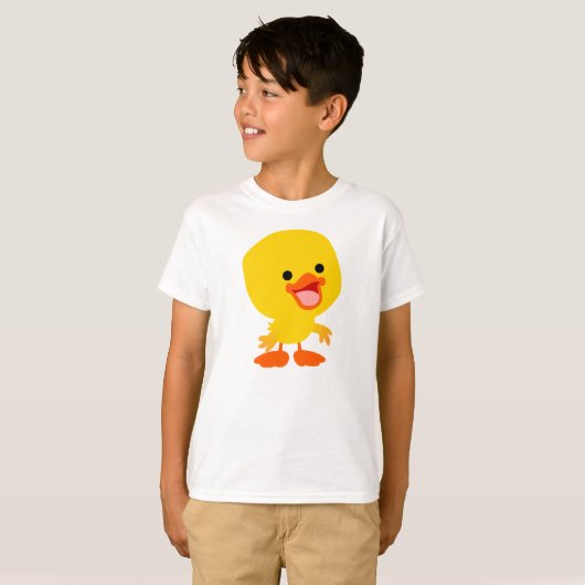 Kute glimlach Cartoon Ducking Children T-Shirt (Voorkant volledig)