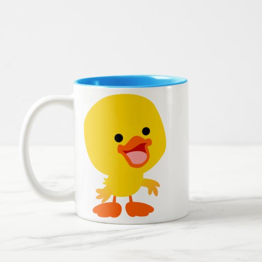 Kute glimlach Cartoon Ducking Mok (Links)