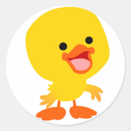 Kute glimlach Cartoon Ducking Sticker