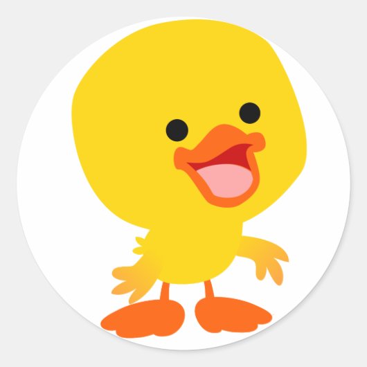 Kute glimlach Cartoon Ducking Sticker (Voorkant)