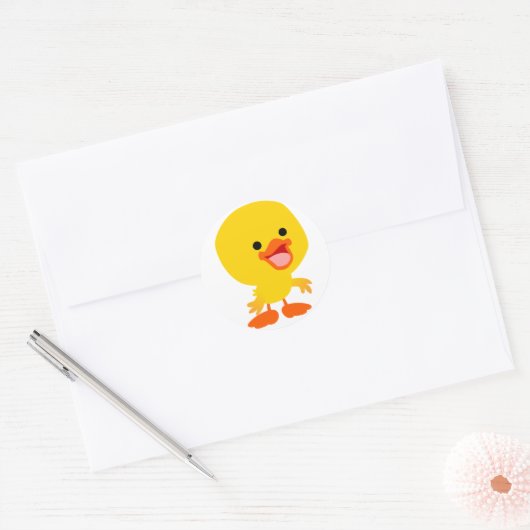Kute glimlach Cartoon Ducking Sticker (Envelop)