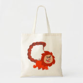 Kute glimlach Cartoon Manticore Canvas tas (Voorkant)
