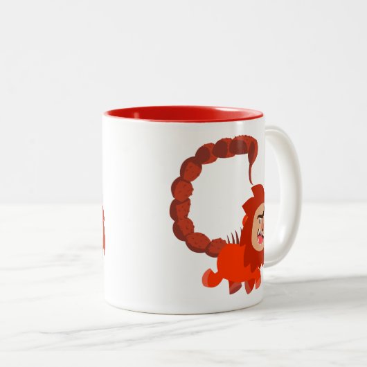 Kute glimlach Cartoon Manticore Mok (Voorkant rechts)