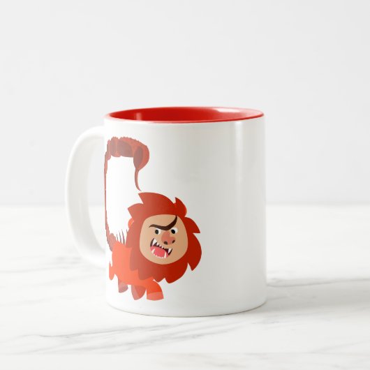 Kute glimlach Cartoon Manticore Mok (Voorkant links)