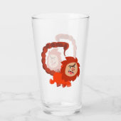 Kute glimlach Cartoon Manticore Tumbler Glass (Achterkant)