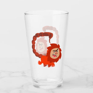 Kute glimlach Cartoon Manticore Tumbler Glass