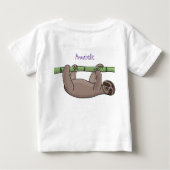 Kute glimlach op bamboe cartoon afbeelding (Achterkant)