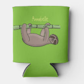 Kute glimlach op bamboe cartoon afbeelding blikjeskoeler (Voorkant)