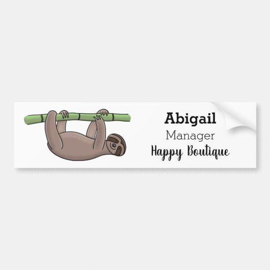Kute glimlach op bamboe cartoon afbeelding bumpersticker (Voorkant)