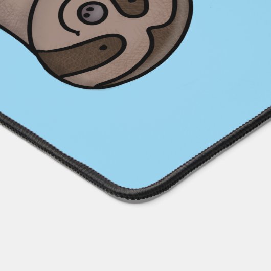 Kute glimlach op bamboe cartoon afbeelding bureaumat (Hoek)