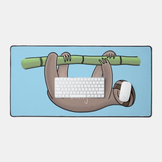 Kute glimlach op bamboe cartoon afbeelding bureaumat (Keyboard & Muis)