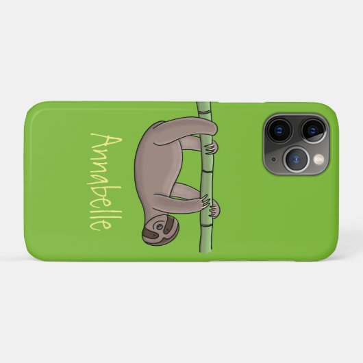 Kute glimlach op bamboe cartoon afbeelding Case-Mate iPhone case (Achterkant (horizontaal))