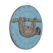 Kute glimlach op bamboe cartoon afbeelding dartbord (Voorkant Links)