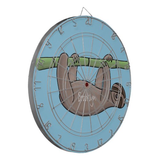 Kute glimlach op bamboe cartoon afbeelding dartbord (Voorkant Links)