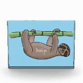 Kute glimlach op bamboe cartoon afbeelding fotoblokken (Voorkant)