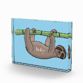 Kute glimlach op bamboe cartoon afbeelding fotoblokken (Rechts)