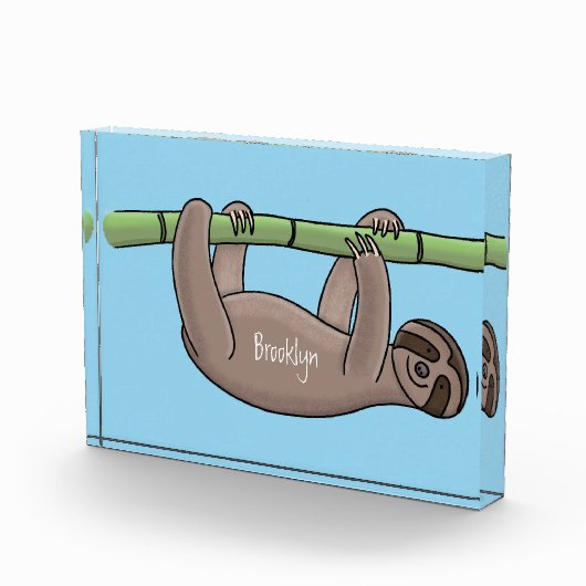 Kute glimlach op bamboe cartoon afbeelding fotoblokken (Rechts)