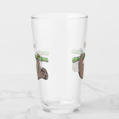 Kute glimlach op bamboe cartoon afbeelding glas (Rechts)