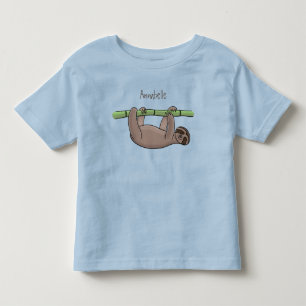 Kute glimlach op bamboe cartoon afbeelding kinder shirts