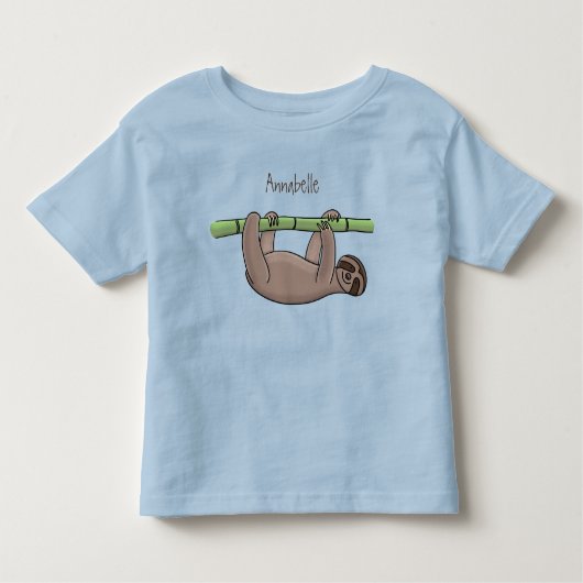 Kute glimlach op bamboe cartoon afbeelding kinder shirts (Voorkant)