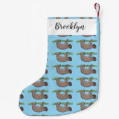 Kute glimlach op bamboe cartoon afbeelding kleine kerstsok (Achterkant)